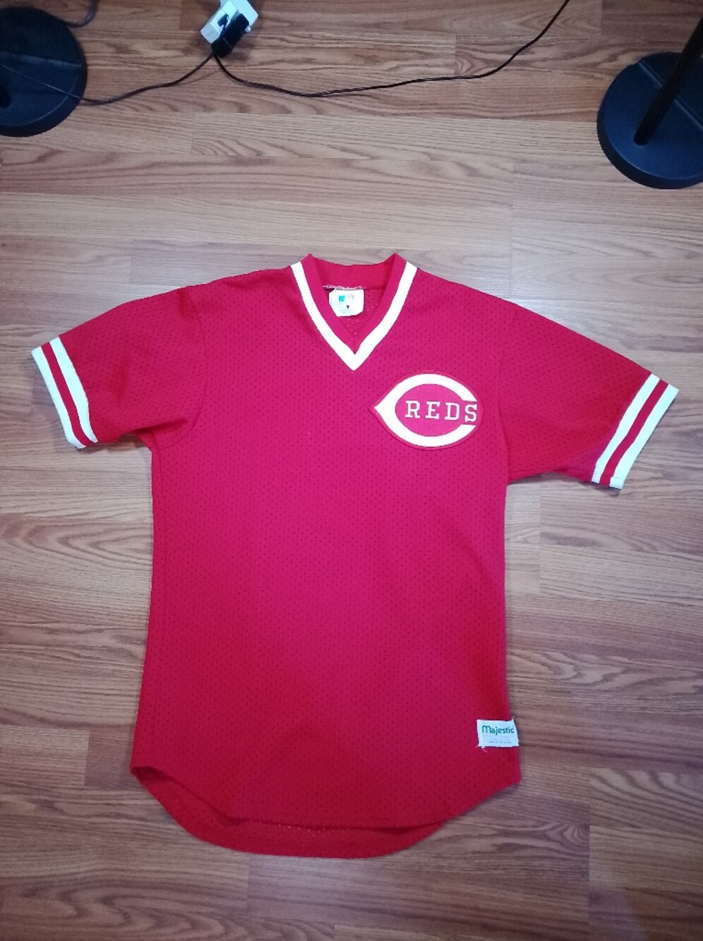 Majestic Cincinnati Reds MLB Jersey Vintage Mesh Made In USA Men's Size Small